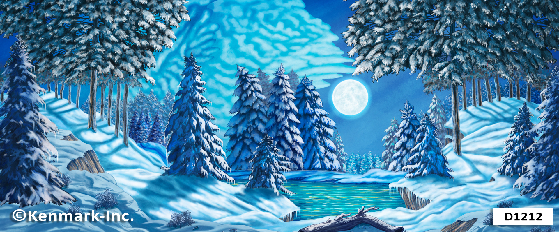 Snow Forest with Moon