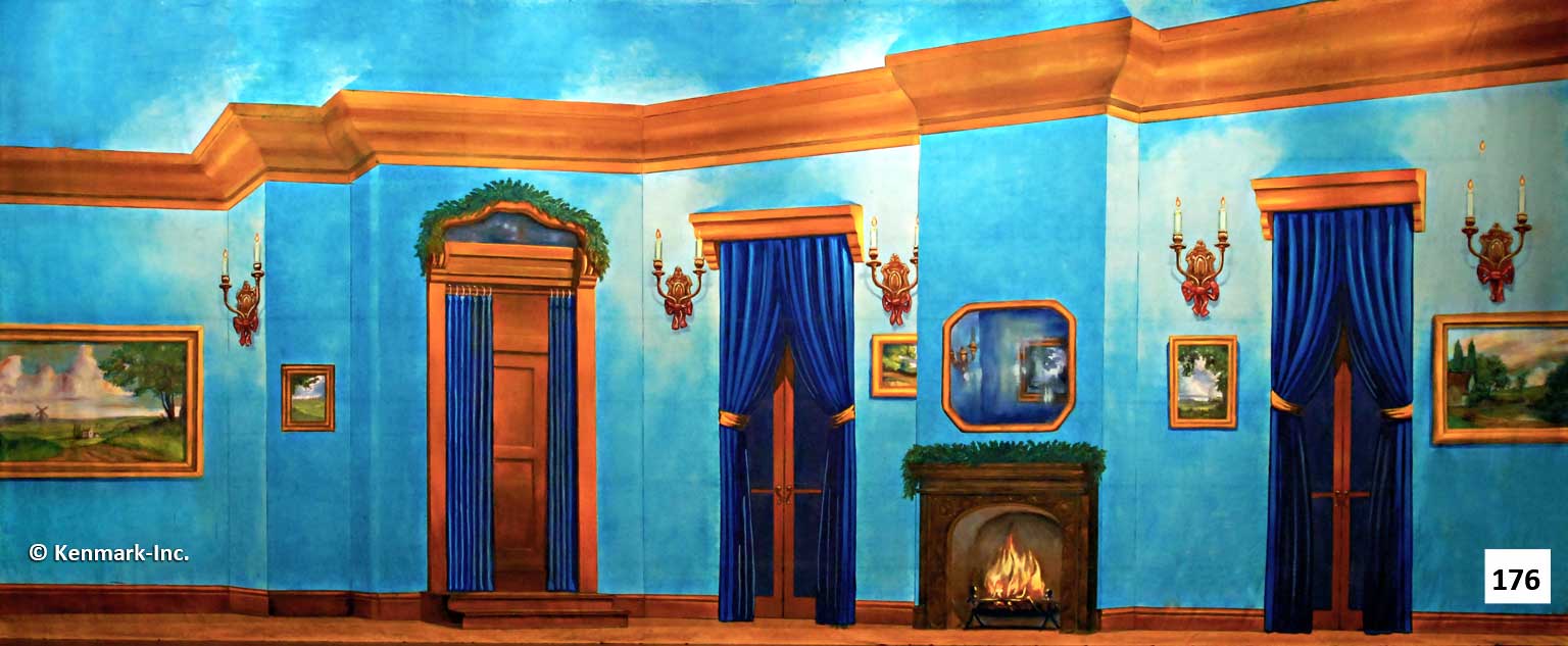 Blue Victorian Living Room