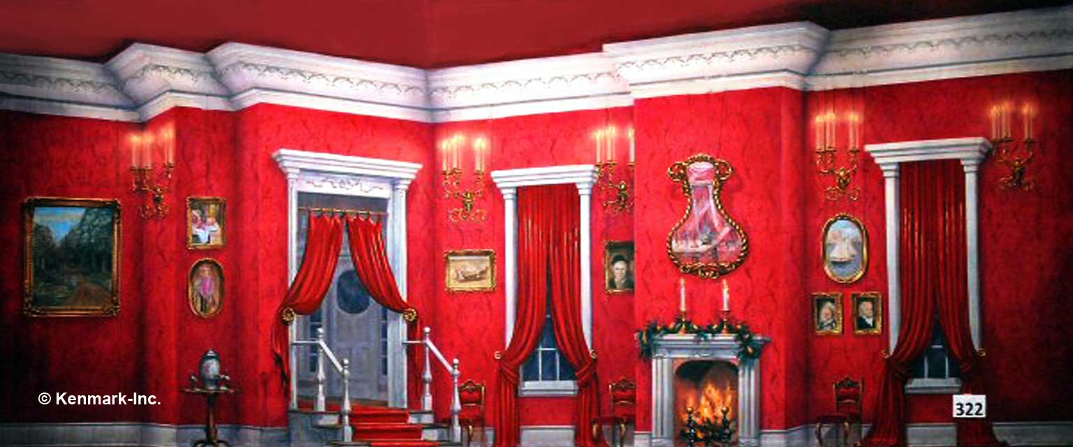 Red Victorian Living Room