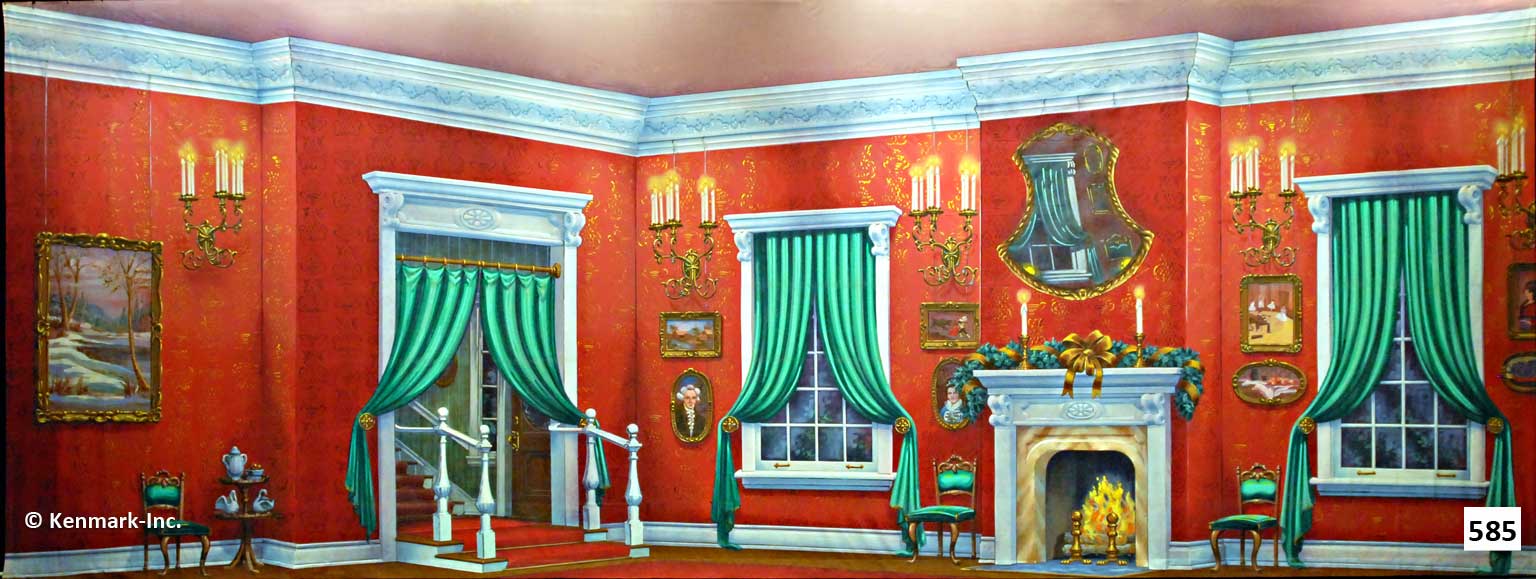 Red Victorian Living Room