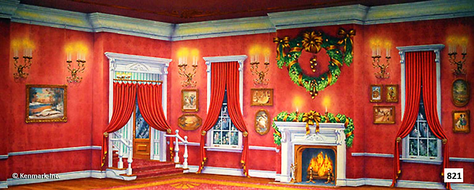 Red Victorian Living Room