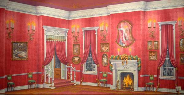 Red Victorian Living Room