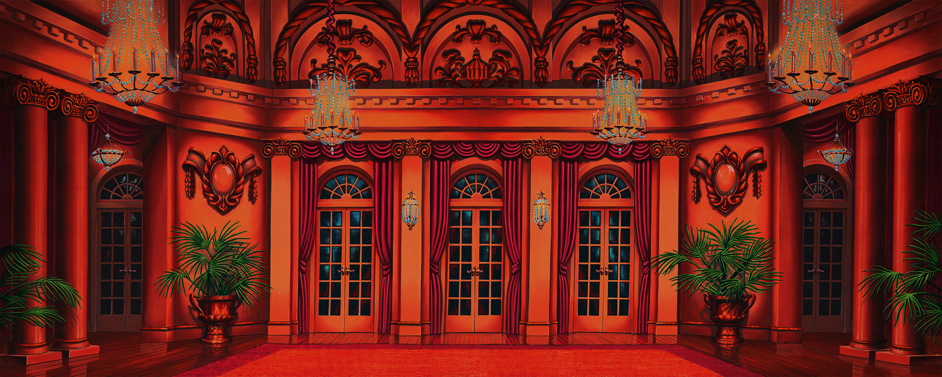 Orange Elegant Ballroom