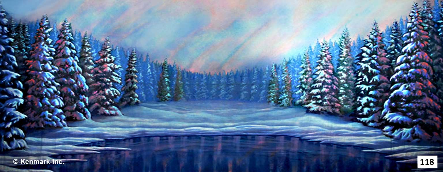 156 Snow Forest with Pond
